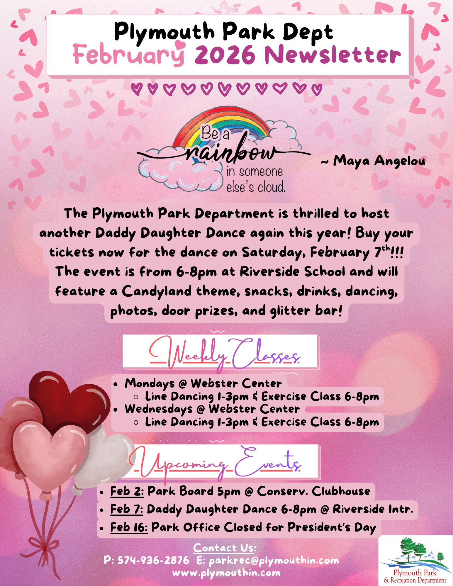 Monthly Newsletter - Plymouth Park Dept